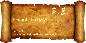 Probst Enikő névjegykártya