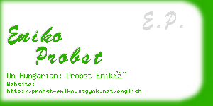 eniko probst business card